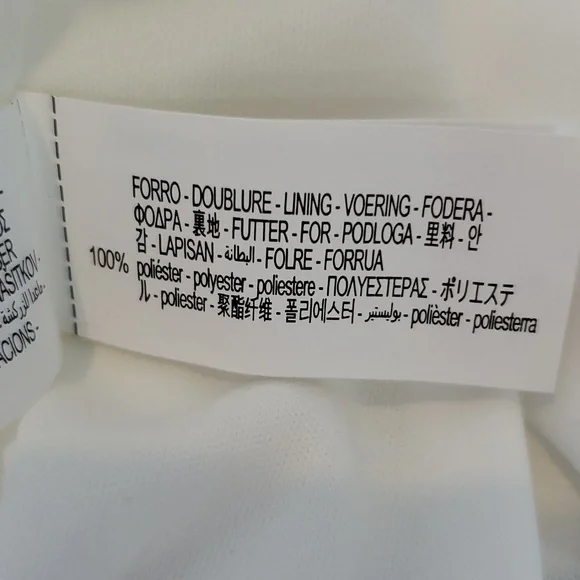 Zara gorgeous White Slip Dress with silver crystal Accents Size S new with tags - Picture 8 of 8